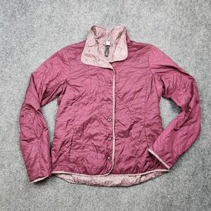 Mountain Hardwear Jacket Womens Large Pink Quilted Snap Front Lightweight Coat